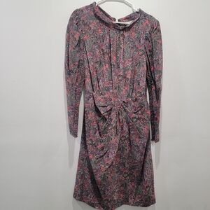 🆕️Rebecca Taylor Multicolor Paisley Long Sleeve Dress Sz 10
